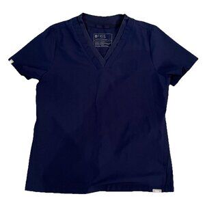Figs Scrub Top Women's Size Small Navy Blue Technical Collection W22SW1005